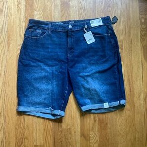 High-Rise Denim Shorts